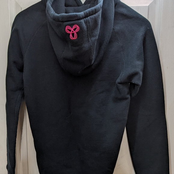 TNA hoodie, black with pink logo, size small - Picture 2 of 3